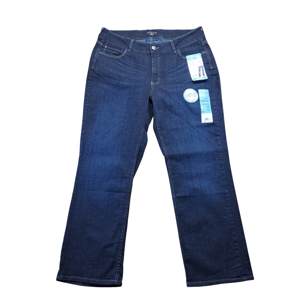 Riders by Lee Straight Jeans Women 18P Indigo NEW Midrise Slender Stretch 0772